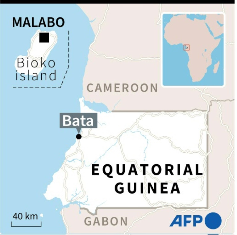 Map of Equatorial Guinea locating Bata. Map of Equatorial Guinea locating Bata.