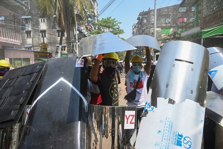 Myanmar protesters gather after general strike call