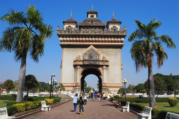 The Arch of Victory is a landmark in Vientiane. (Bangkok Post photo)