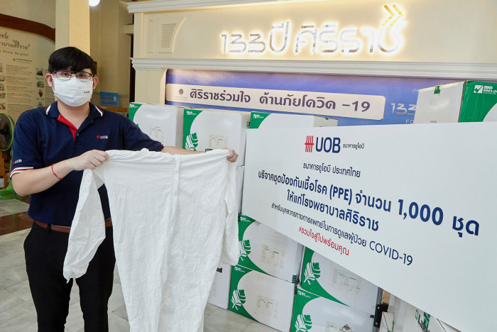 UOB Thailand donates 2,000 protective coveralls to healthcare workers caring for COVID-19 patients - Vimarsana News