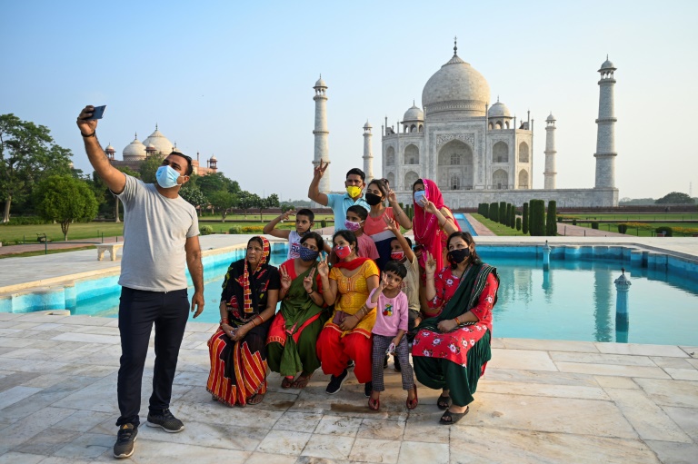 The Taj Mahal has reopened to visitors as India loosened restrictions following an easing of the country's coronavirus surge The Taj Mahal has reopened to visitors as India loosened restrictions following an easing of the country's coronavirus surge