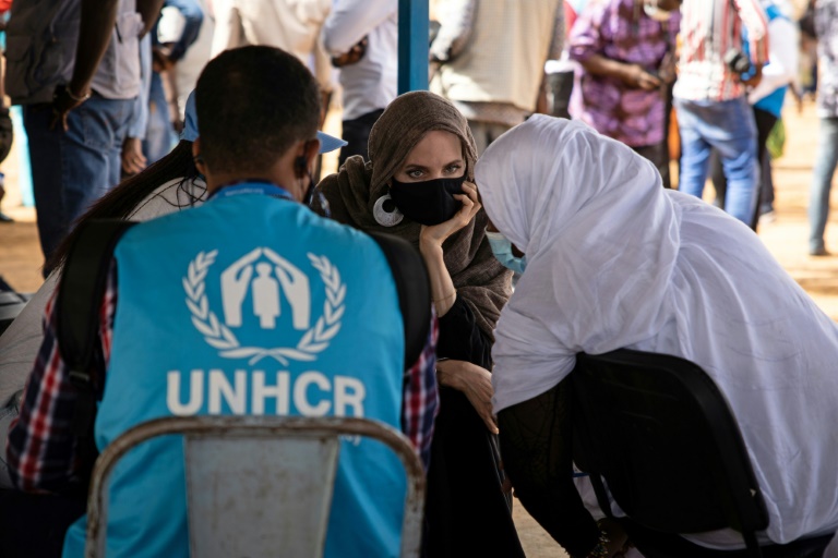 US star Angelina Jolie visits refugee camp in Burkina Faso