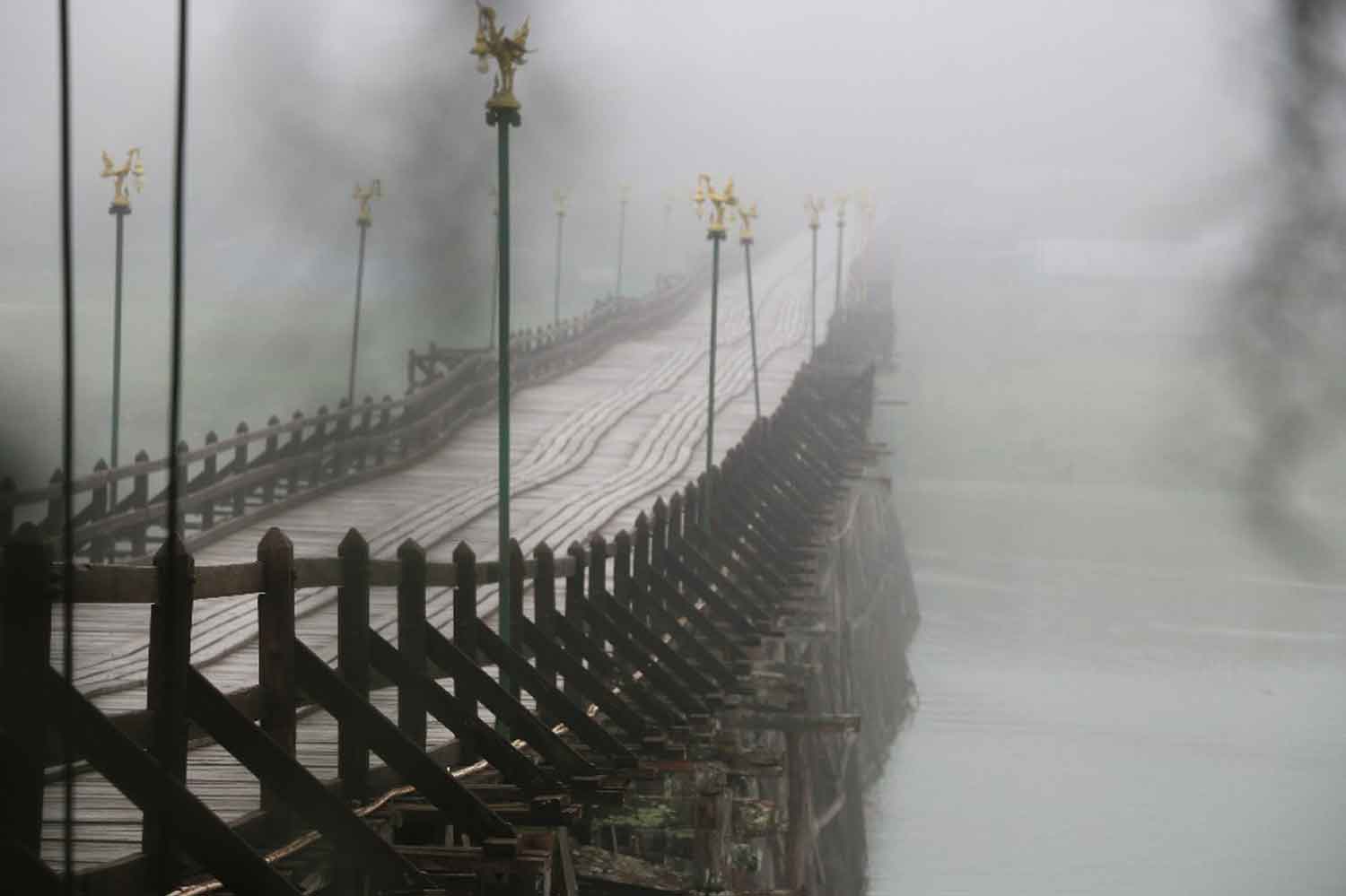 Covid closes country's longest wooden bridge