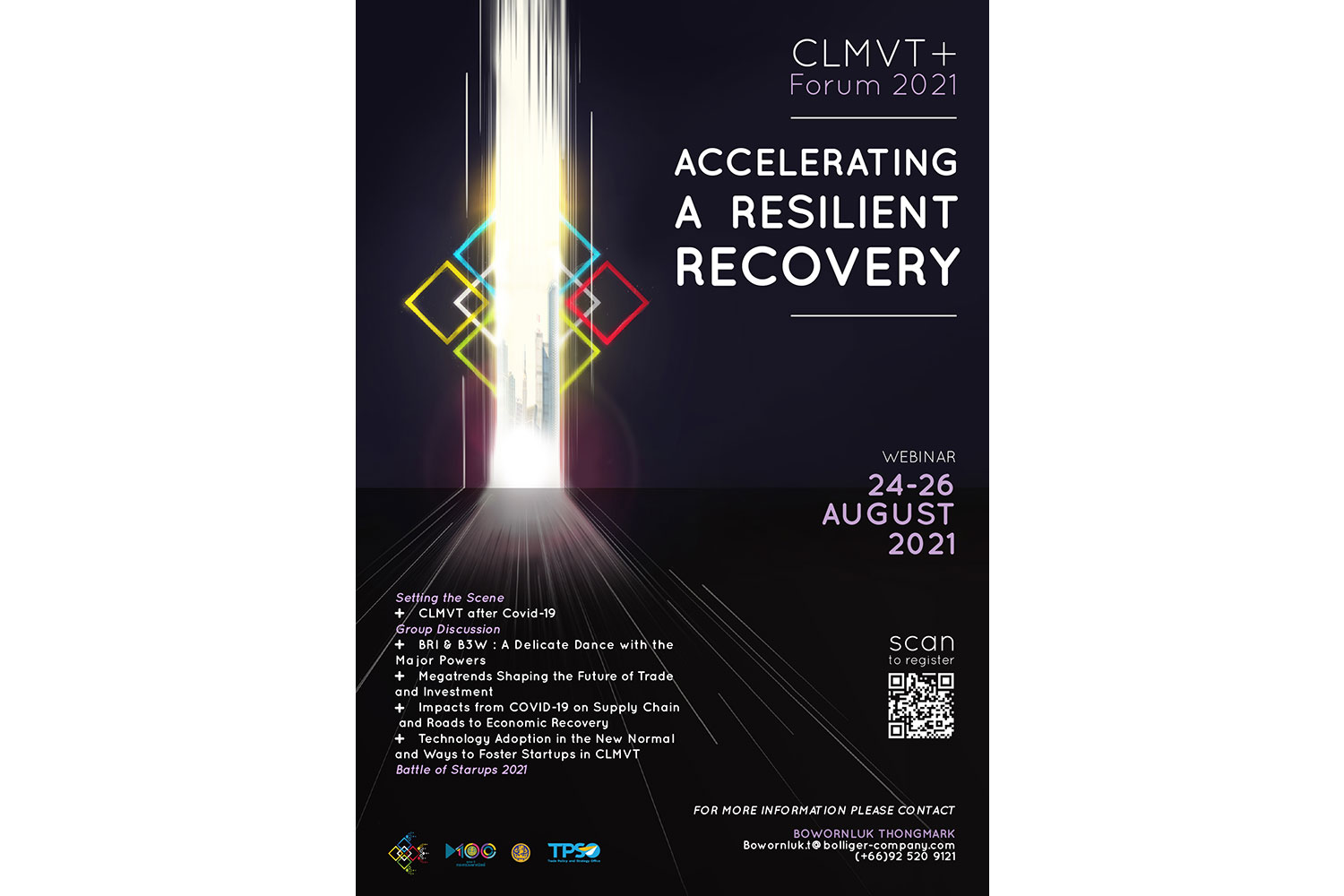 Thailand’s Trade Policy and Strategy Office invites interested persons to join CLMVT+ Forum 2021