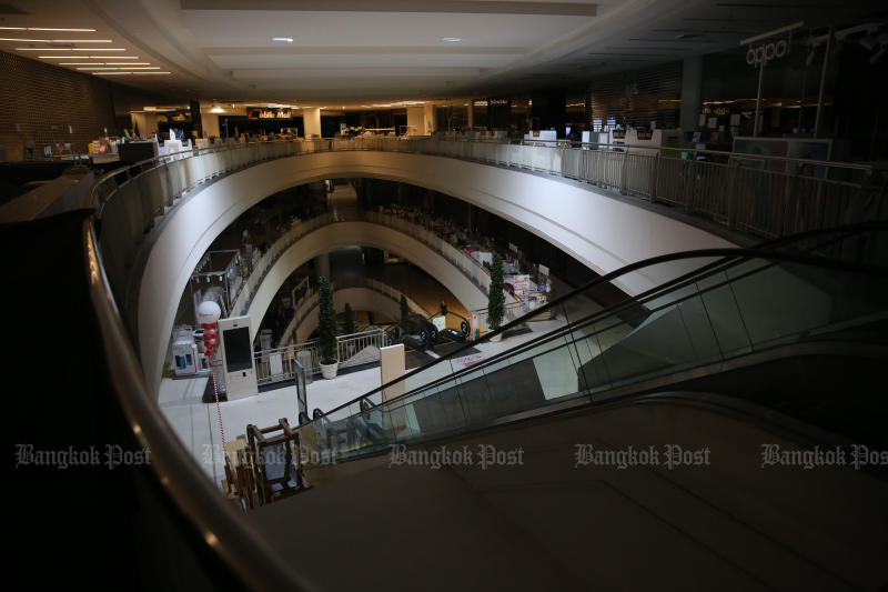 The Mall Bang Kapi shopping centre is one of the malls in Bangkok and other red-zone provinces ordered to close due to the Covid-19 pandemic. (Photo: Varuth Hirunyatheb)