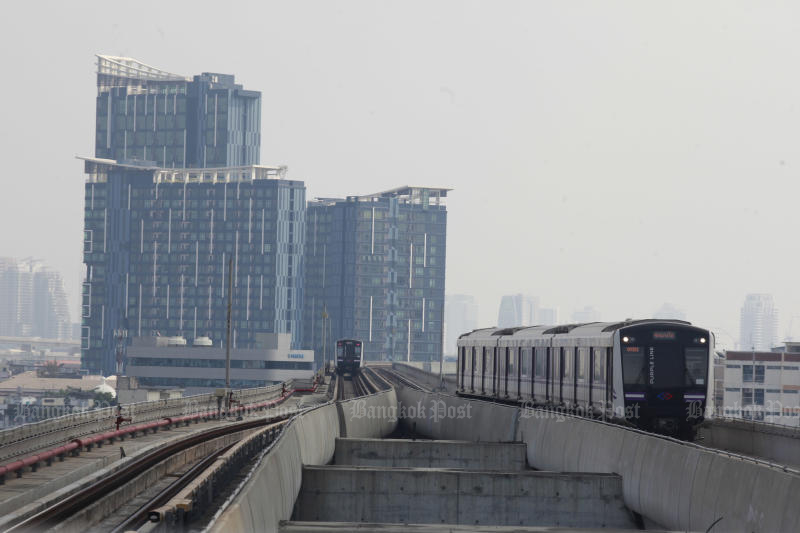 The northern section of the Purple Line is operational but the planned bidding for the southern extension is scrapped. (Bangkok Post photo)