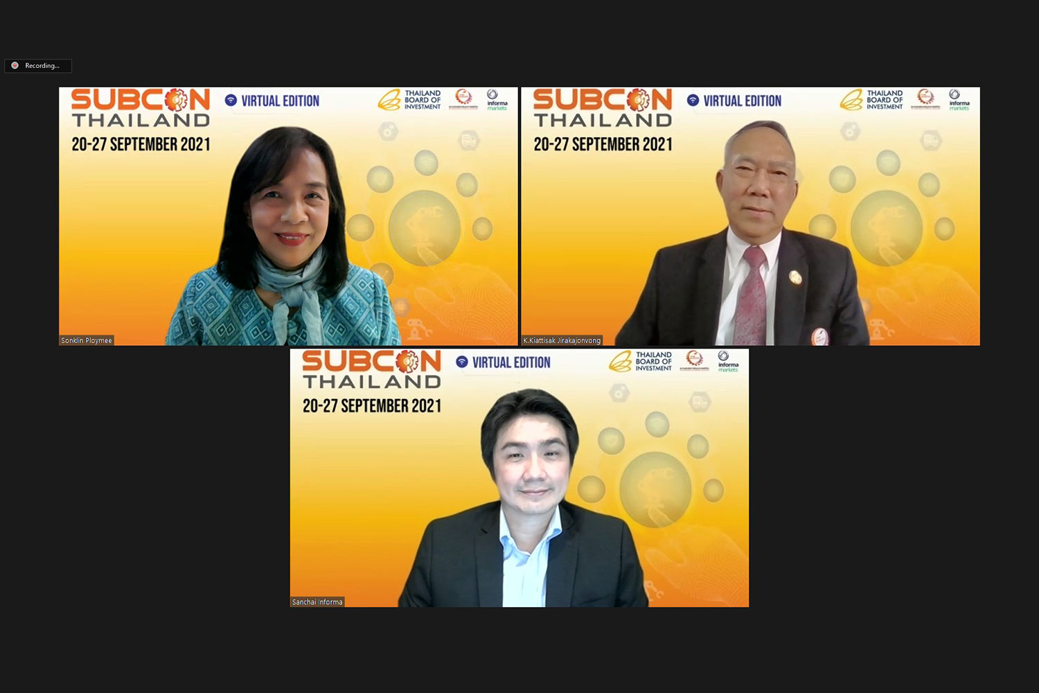 BOI-Thai SUBCON-Informa Markets Thailand announce the organising of “SUBCON Thailand Virtual Edition”