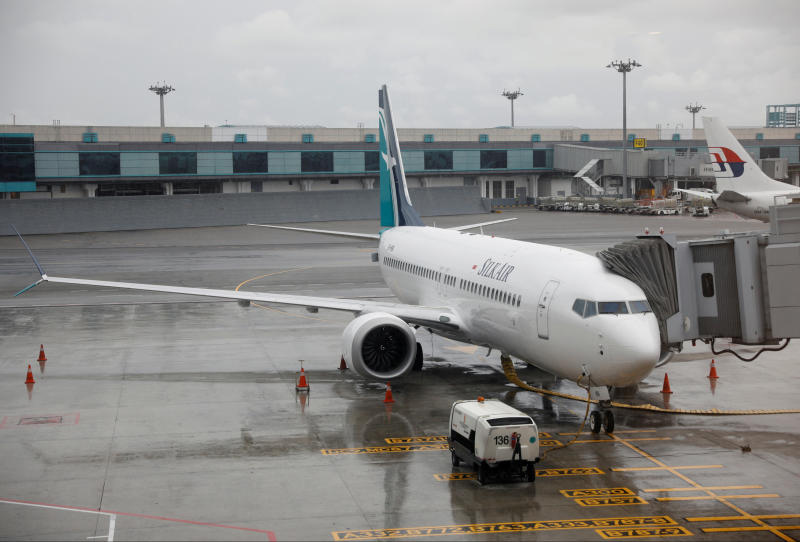 SilkAir's aircraft, the Boeing 737 Max 8, sits on the tarmac at Changi Airport. (Reuters file photo) SilkAir's aircraft, the Boeing 737 Max 8, sits on the tarmac at Changi Airport. (Reuters file photo)