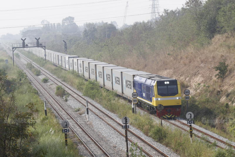 Thailand hopes a rail link with China will offer faster delivery of goods to southern Chinese provinces. (Bangkok Post photo)