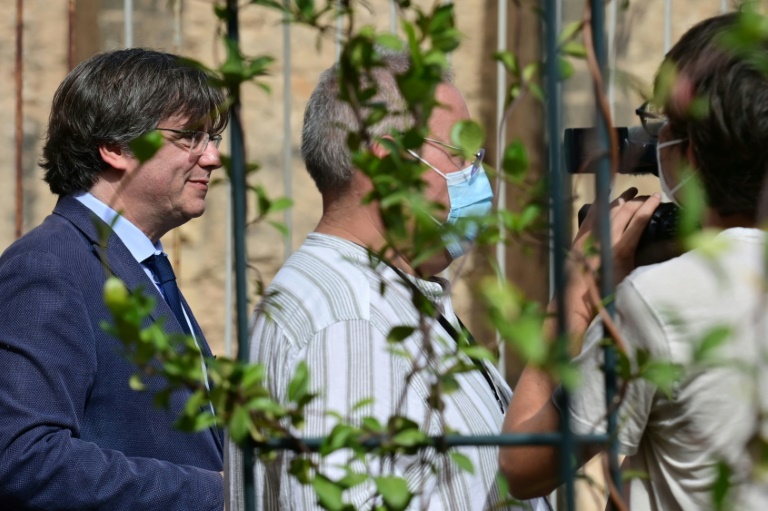 Puigdemont, 58, said he would return to court in Sardinia on October 4 after first attending a foreign trade committee in Brussels Puigdemont, 58, said he would return to court in Sardinia on October 4 after first attending a foreign trade committee in Brussels