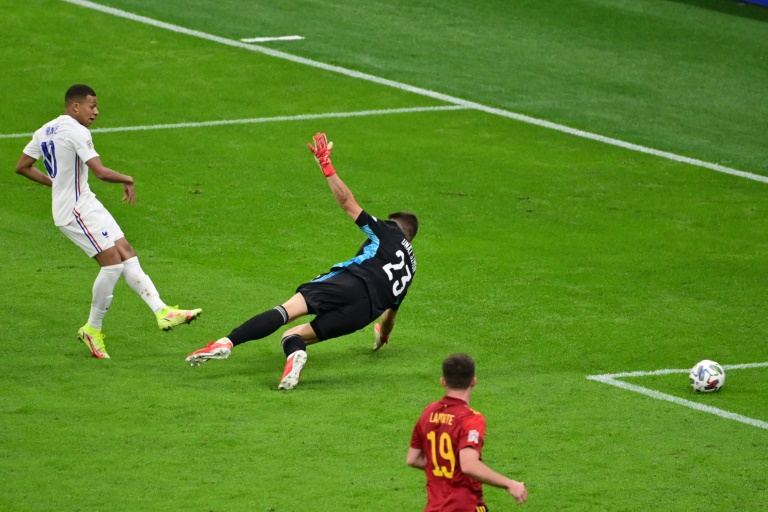 Kylian Mbappe fired the decisive goal to win the Nations League for France. Kylian Mbappe fired the decisive goal to win the Nations League for France.