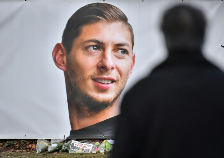A portrait of Emiliano Sala displayed in front of the entrance of the FC Nantes football club training centre in 2019 after he died in a plane crash A portrait of Emiliano Sala displayed in front of the entrance of the FC Nantes football club training centre in 2019 after he died in a plane crash
