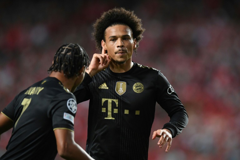 Winger Leroy Sane scored twice for Bayern Munich at Benfica on Wednesday. Winger Leroy Sane scored twice for Bayern Munich at Benfica on Wednesday.