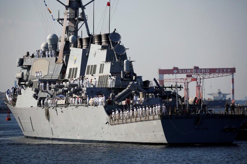 FILE PHOTO: The USS Milius (DDG69) guided-missile destroyer arrives to join the Forward Deployed Naval Force (FDNS) at the US naval base in Yokosuka, Japan May 22, 2018. (Reuters) FILE PHOTO: The USS Milius (DDG69) guided-missile destroyer arrives to join the Forward Deployed Naval Force (FDNS) at the US naval base in Yokosuka, Japan May 22, 2018. (Reuters)