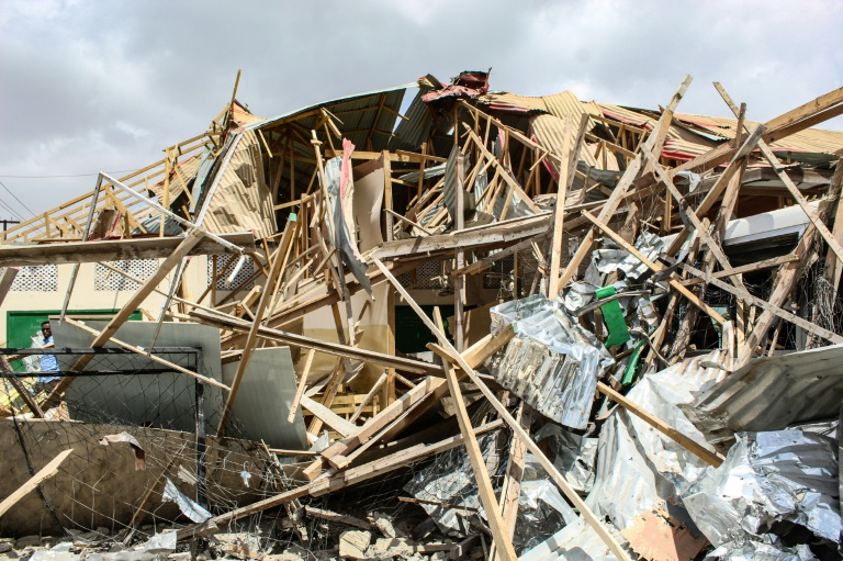 The blast wrecked the school building in Mogadishu The blast wrecked the school building in Mogadishu