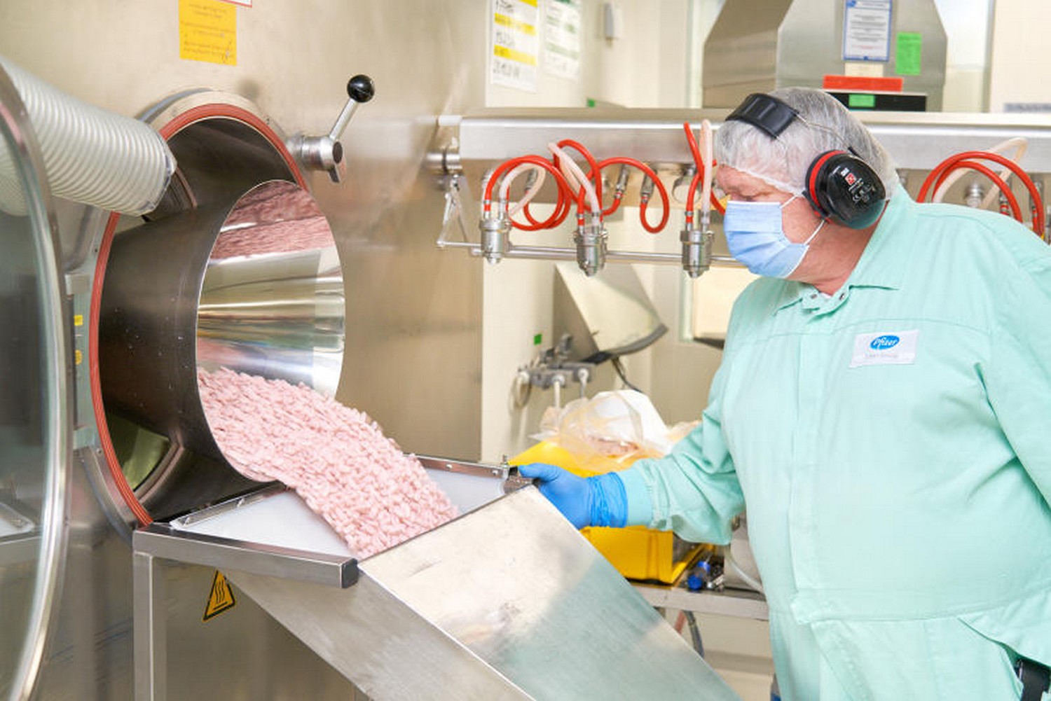 Pfizer handout photo of its experimental Covid-19 antiviral pills being made at its laboratory in Freiburg, Germany. (Photo: Pfizer / AFP)