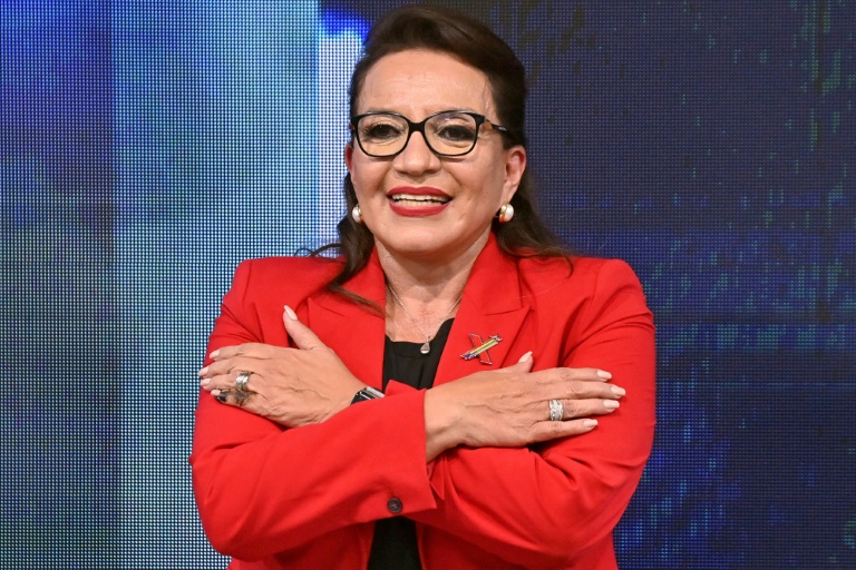 Xiomara Castro, seen on November 28, 2021 reacting in Tegucigalpa to news she was headed toward becoming Honduras's first female president, has promised to fight widespread corruption and poverty Xiomara Castro, seen on November 28, 2021 reacting in Tegucigalpa to news she was headed toward becoming Honduras's first female president, has promised to fight widespread corruption and poverty