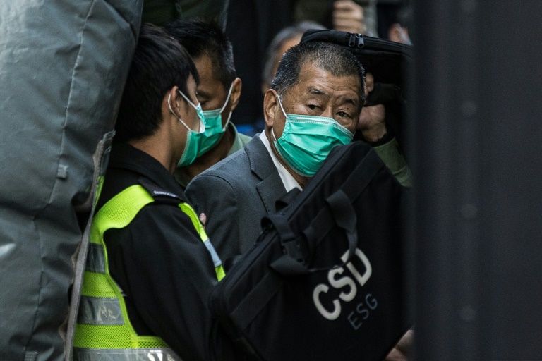 Media tycoon Jimmy Lai is among dozens of activists behind bars over a strict national security law that Beijing imposed on Hong Kong. Media tycoon Jimmy Lai is among dozens of activists behind bars over a strict national security law that Beijing imposed on Hong Kong.