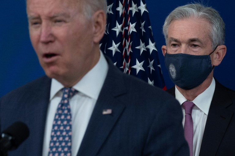 US President Joe Biden (left) nominated Jerome Powell (right) for a second term as Federal Reserve chair, for whom fighting inflation is a top concern. US President Joe Biden (left) nominated Jerome Powell (right) for a second term as Federal Reserve chair, for whom fighting inflation is a top concern.