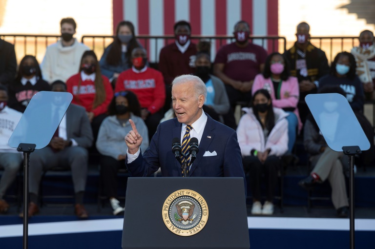 President Joe Biden speaks about voting rights legislation at the Atlanta University Center Consortium in Atlanta, Georgia President Joe Biden speaks about voting rights legislation at the Atlanta University Center Consortium in Atlanta, Georgia