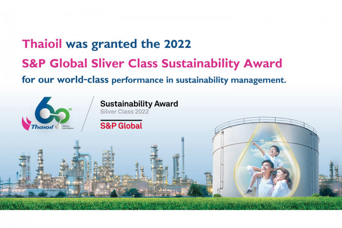 Thaioil granted 2022 S&P Global Sliver Class Sustainability Award for world-class sustainability management - Vimarsana News