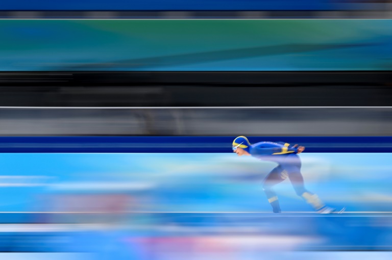 Sweden's Nils Van Der Poel competes in the men's speed skating. Sweden's Nils Van Der Poel competes in the men's speed skating.