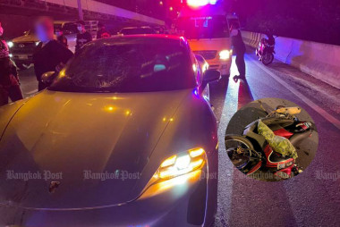 Top cop's son crashes Porsche into motorcycle, rider killed
