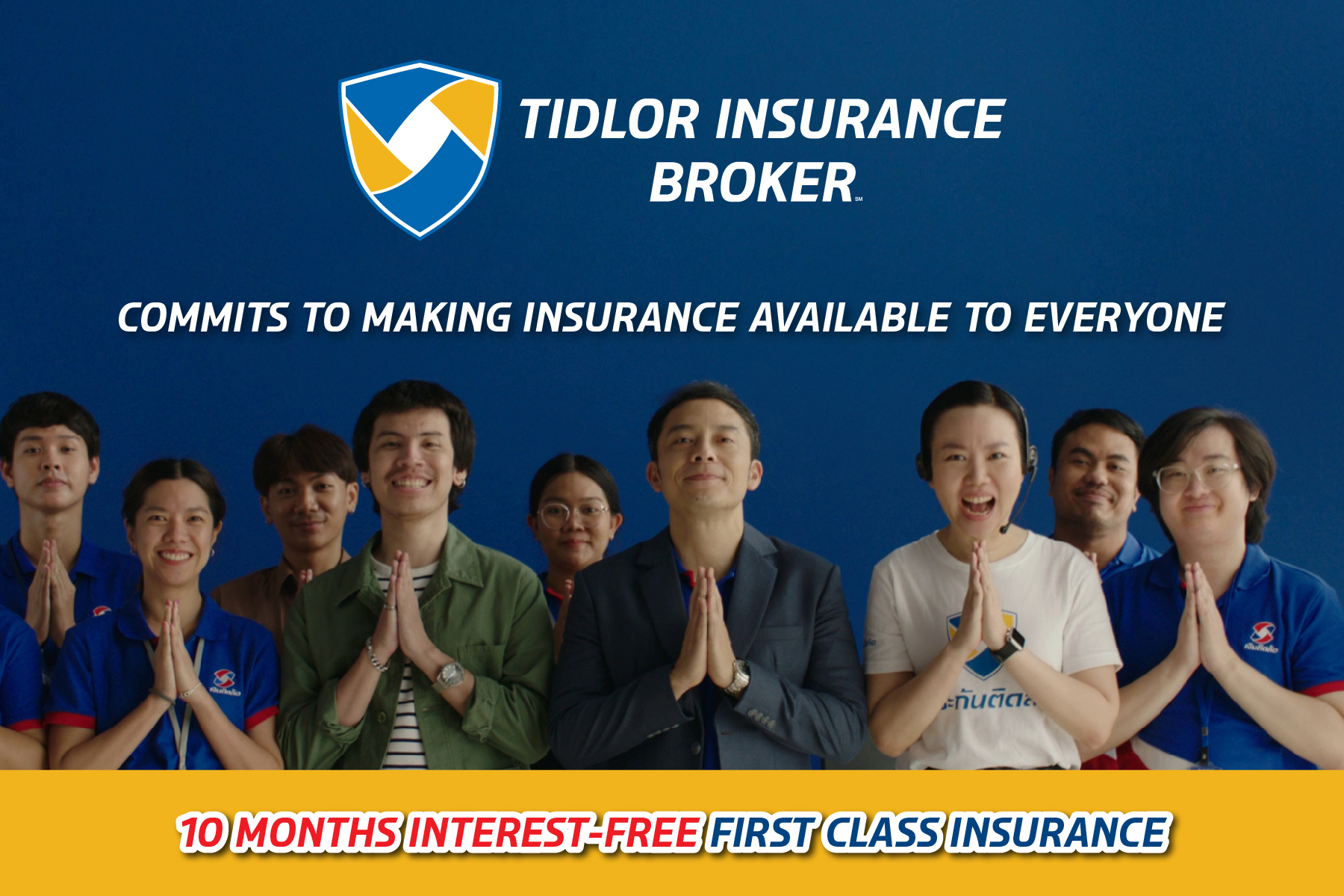 Ngern Tid Lor launches “First Class TIDLOR Insurance broker 10 Months Interest-Free” new ad campaign and logo targeting low-income customers