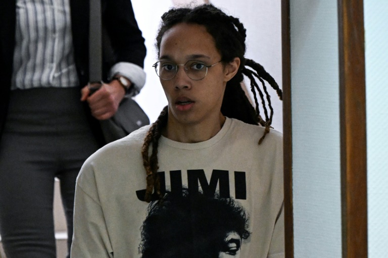 US WNBA basketball superstar Brittney Griner arrives to a hearing at the Khimki Court, outside Moscow on July 1, 2022. US WNBA basketball superstar Brittney Griner arrives to a hearing at the Khimki Court, outside Moscow on July 1, 2022.