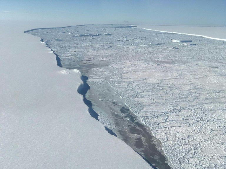 The A-68 iceberg was one of the largest ever observed. The A-68 iceberg was one of the largest ever observed.