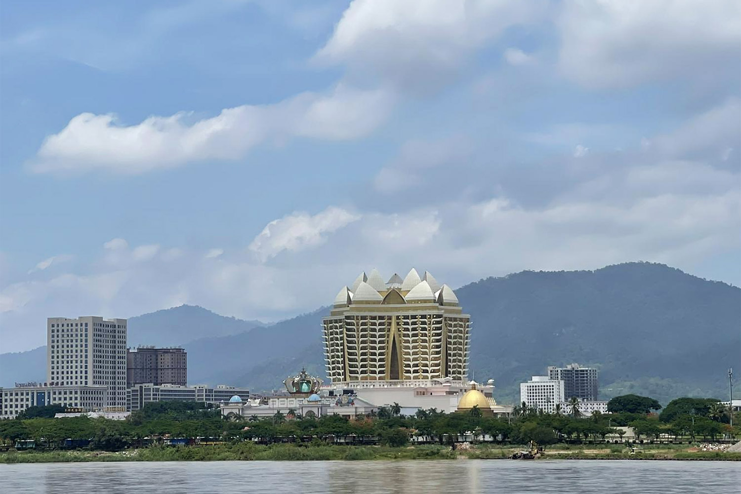 A recent photo shows Kings Romans Casino by the Mekong River on the Thai-Lao border.