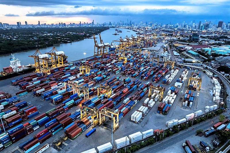 Bangkok port on the Chao Phraya River during sunset. Thailand's GDP is growing again and exports forecast to rise. (Photo: Reuters)