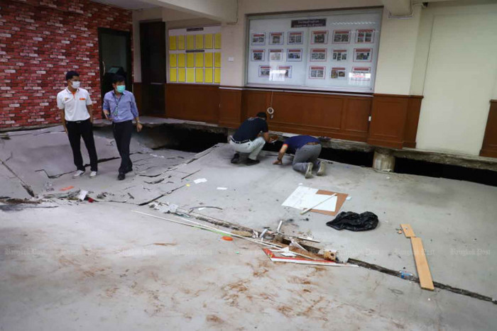 Huamark police station 'safe' despite floor collapsing - Vimarsana News