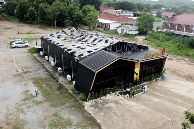 Mountain B pub after a horrific fire on Aug 5, 2022 in Sattahip district of Chon Buri (Photo: Sawang Boriboon Foundation Pattaya)