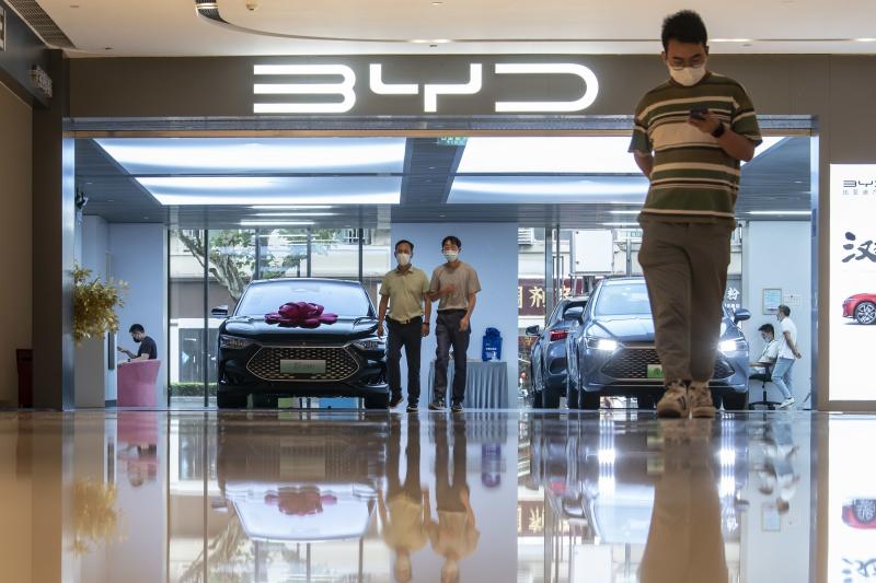 A BYD Co showroom in Shanghai, China, on Aug 31, 2022. (Photo: Bloomberg)