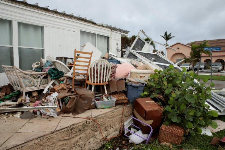 Damage from Hurricane Ian is seen in Fort Meyers, Florida September 29, 2022. Damage from Hurricane Ian is seen in Fort Meyers, Florida September 29, 2022.