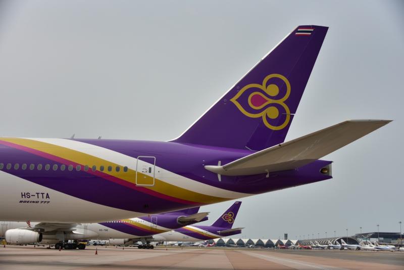 Thai Airways International planes at Suvarnabhumi airport. (Photo: Thai Airways International)