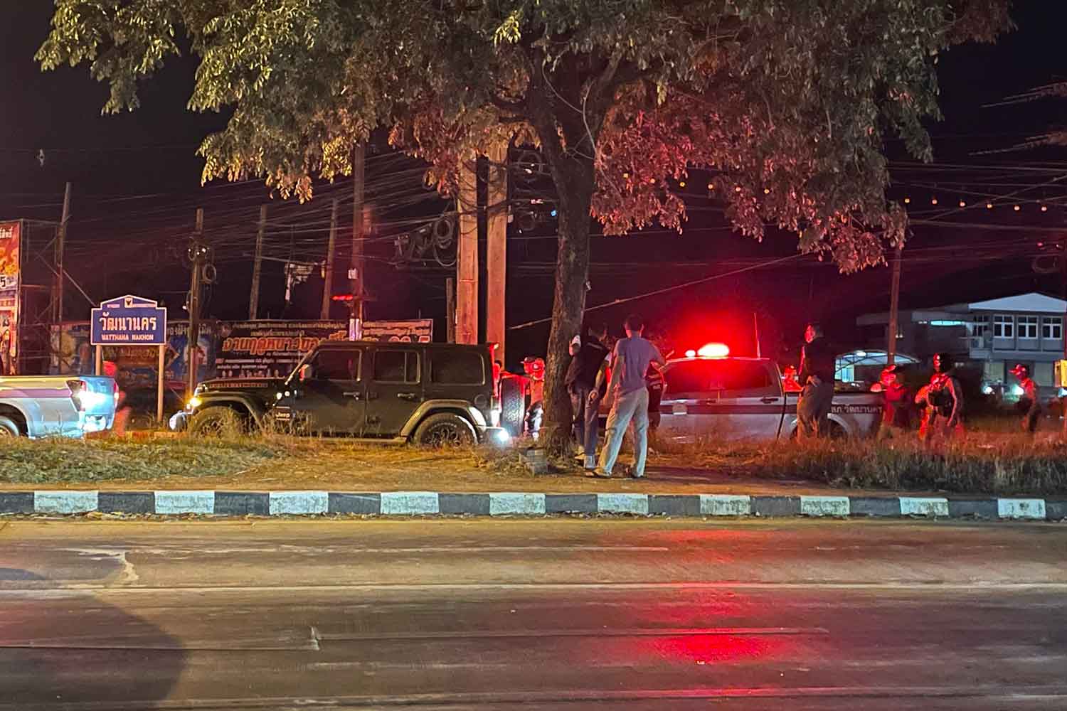 The border checkpoint with Cambodia at Khlong Hat district in Sa Kaeo province where a Cambodian officer drove through in a Jeep on Saturday without permission. (Photo supplied)