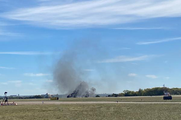 Two aircraft collide and crash at World War Two airshow in Texas