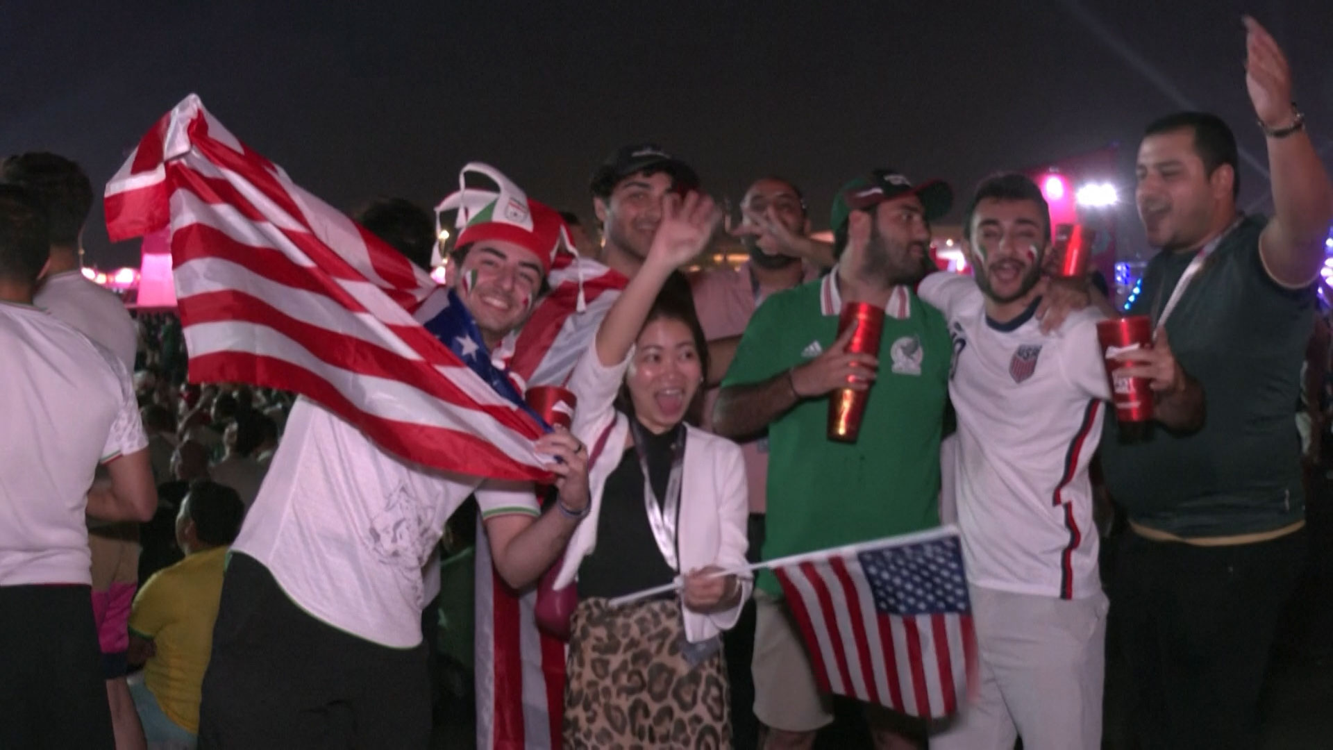 World Cup fans cheer on their teams in Doha, Qatar World Cup fans cheer on their teams in Doha, Qatar