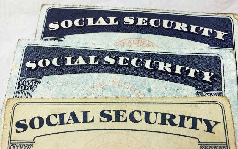 US Social Security card designs over the past several decades are shown in this photo illustration. (Photo: Reuters)