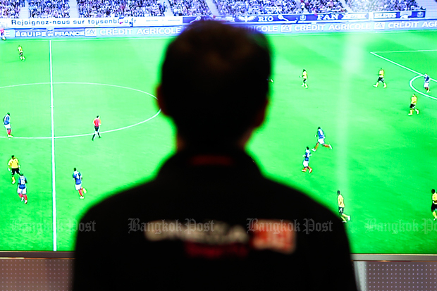 The World Cup quarter finals begin on Friday but a conflict between state agencies over the interpretation of broadcast rights has left approximately one million households with internet protocol TV (IPTV) staring at blank screens. (Bangkok Post file photo)