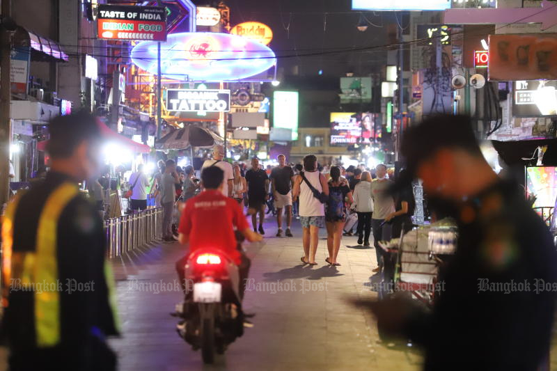 Khao San Road on June 1, 2022. (Photo: Pornprom Satrabyaya)