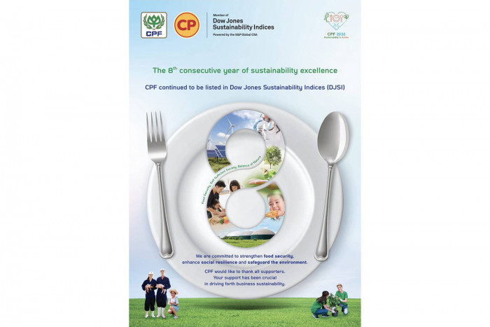 CP Foods selected as DJSI member for 8th consecutive year - Vimarsana News