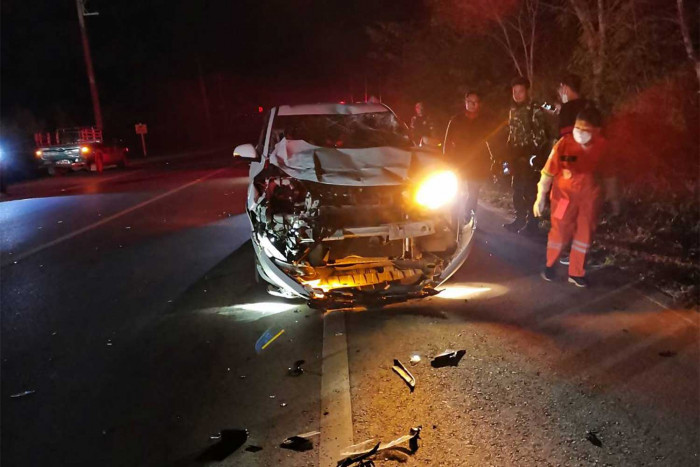 Gaur, car driver injured in collision - Vimarsana News