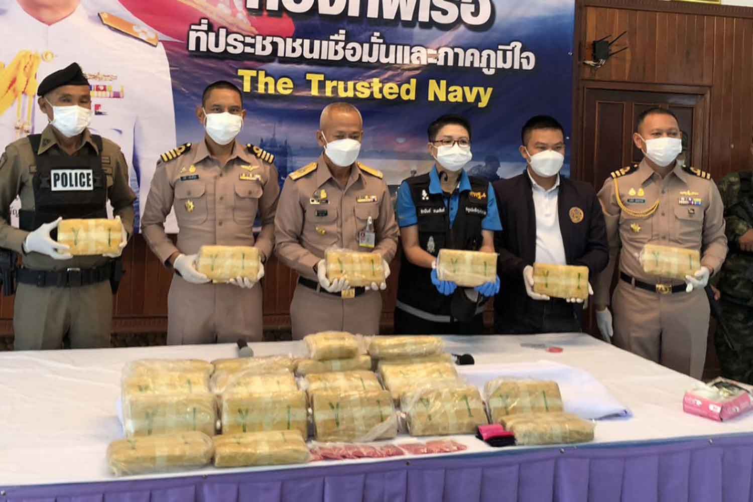 Sacks of meth pills seized on Mekong river bank