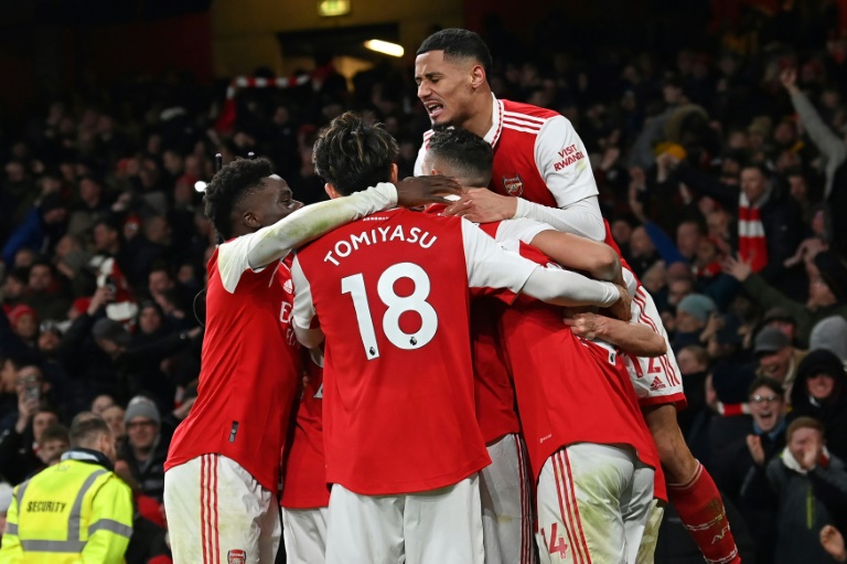 Arsenal are five points clear at the top of the Premier League after beating Manchester United 3-2 Arsenal are five points clear at the top of the Premier League after beating Manchester United 3-2