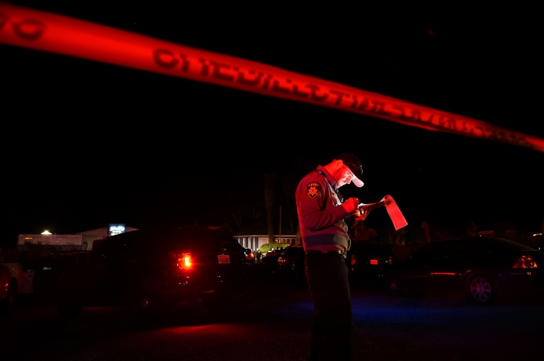 A San Mateo County sheriff's deputy stands at the scene of a shooting in Half Moon Bay, California on Monday. (Photo: AFP) A San Mateo County sheriff's deputy stands at the scene of a shooting in Half Moon Bay, California on Monday. (Photo: AFP)