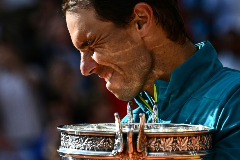 Champion: Rafael Nadal after winning the 2022 French Open title. (Photo: AFP)