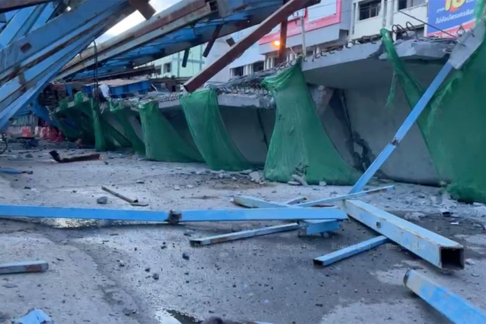 2 killed, 10 hurt as elevated road collapses in Bangkok Bangkok Post ...